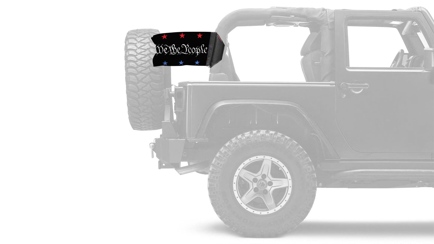 We The People 12"x18" Forever Wave Flag for Jeep Wrangler JK 2-Door 2007-2018