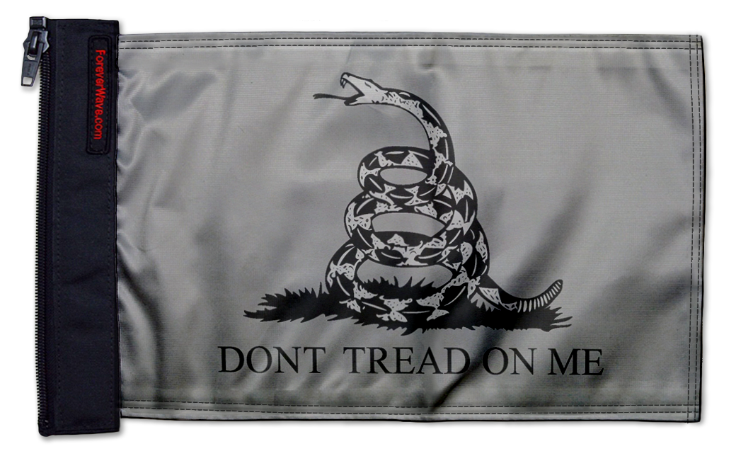 Gadsden Subdued 12"x18" Forever Wave Flag for Boats