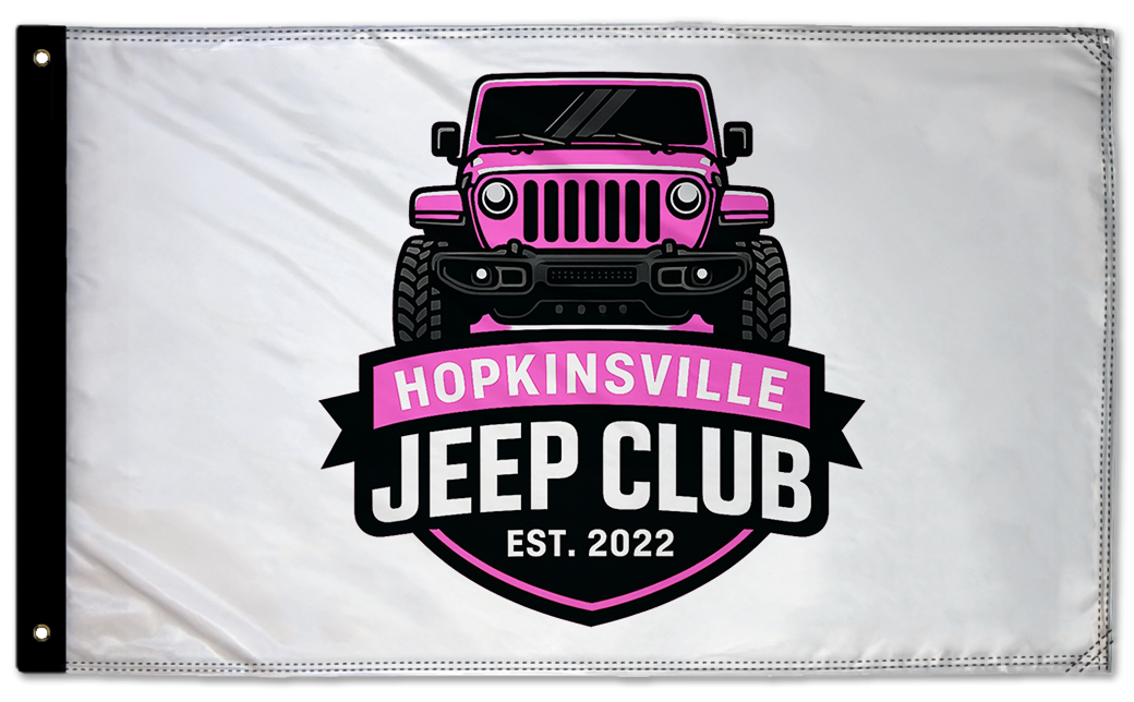 Hopkinsville Jeep Club 3'x5' Double-Sided Flag