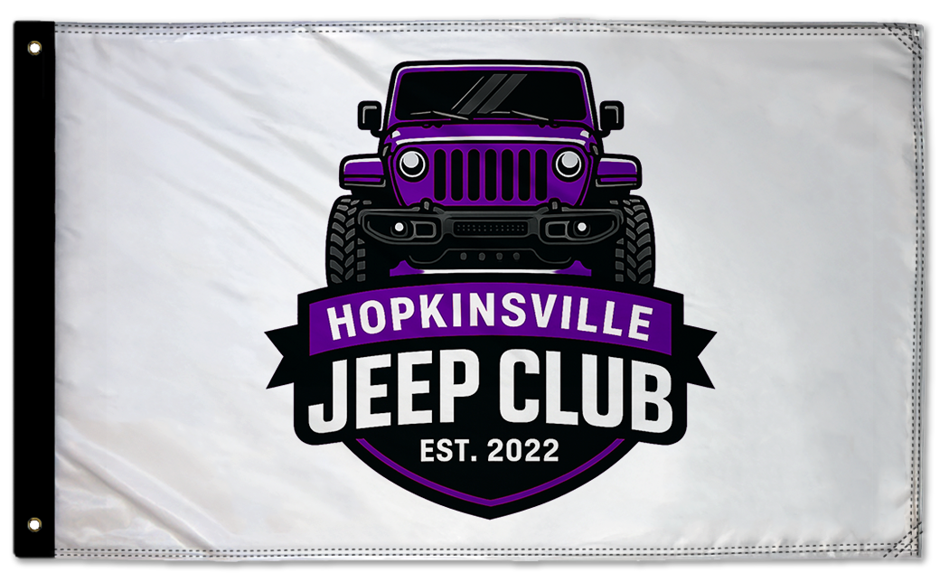 Hopkinsville Jeep Club 3'x5' Double-Sided Flag