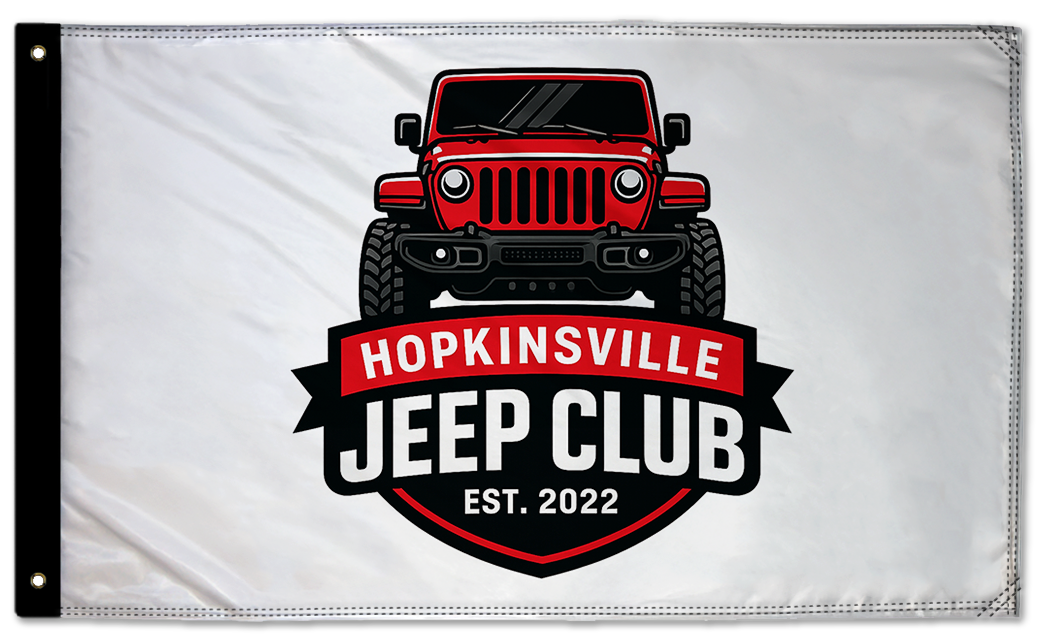 Hopkinsville Jeep Club 3'x5' Double-Sided Flag