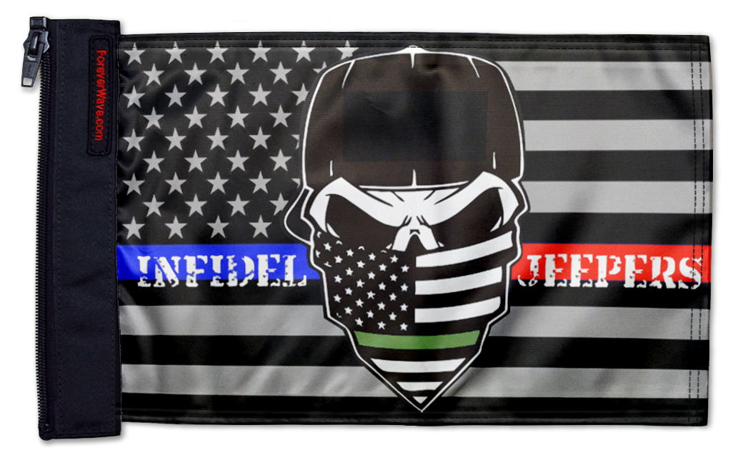 Infidel Jeepers Flag 12"x18" Forever Wave Flag