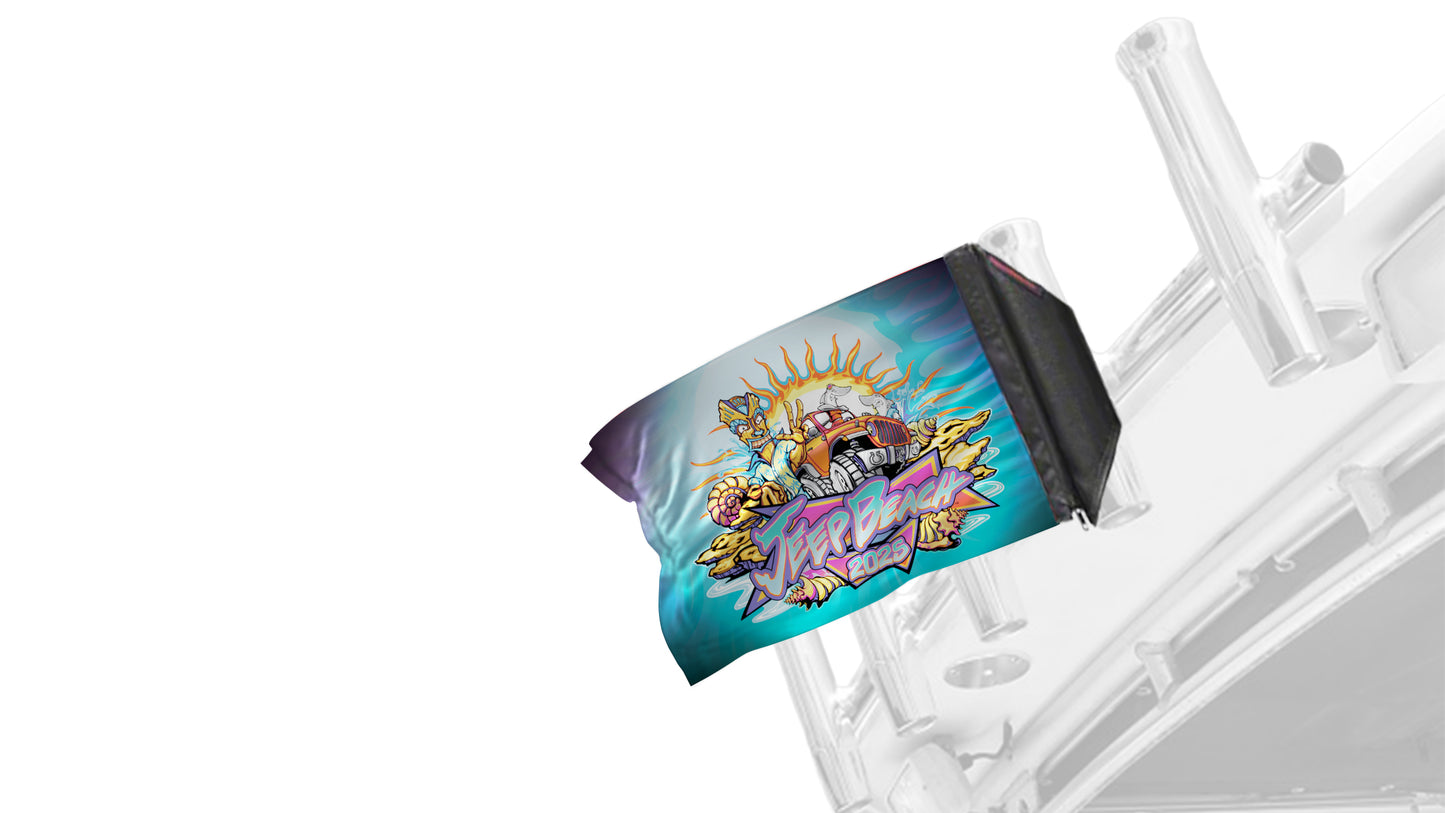 Jeep Beach 2025 12"x18" Forever Wave Flag for Boats