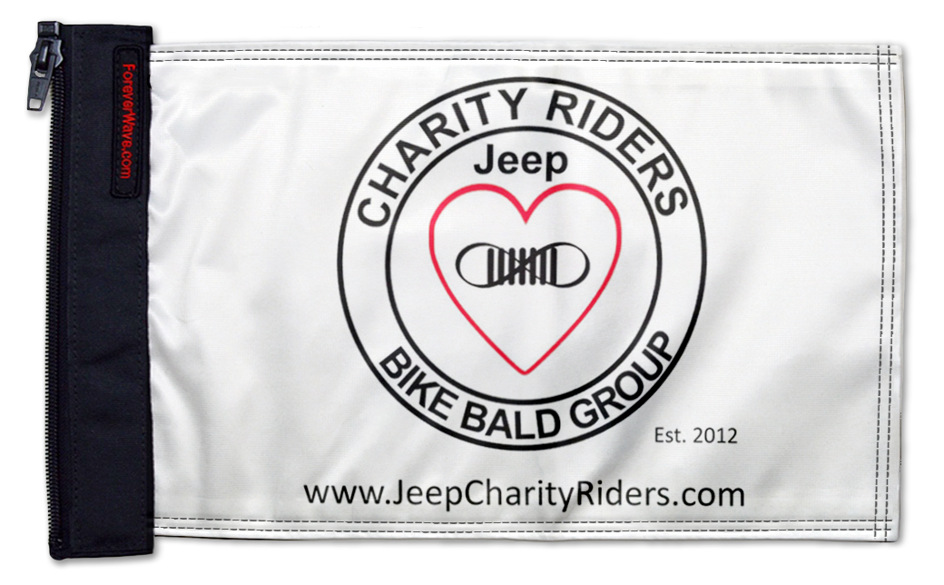 Jeep Charity Riders Flag 12"x18" Forever Wave Flag