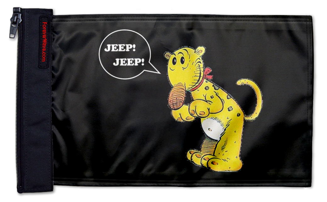 Eugene The Jeep 12"x18" Forever Wave Flag for UTVs