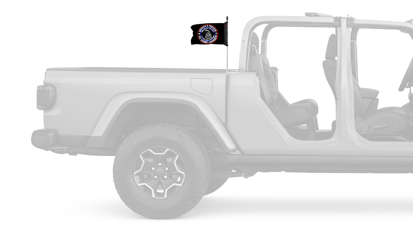 2nd Amendment 12"x18" Forever Wave Flag for Jeep Gladiator JT