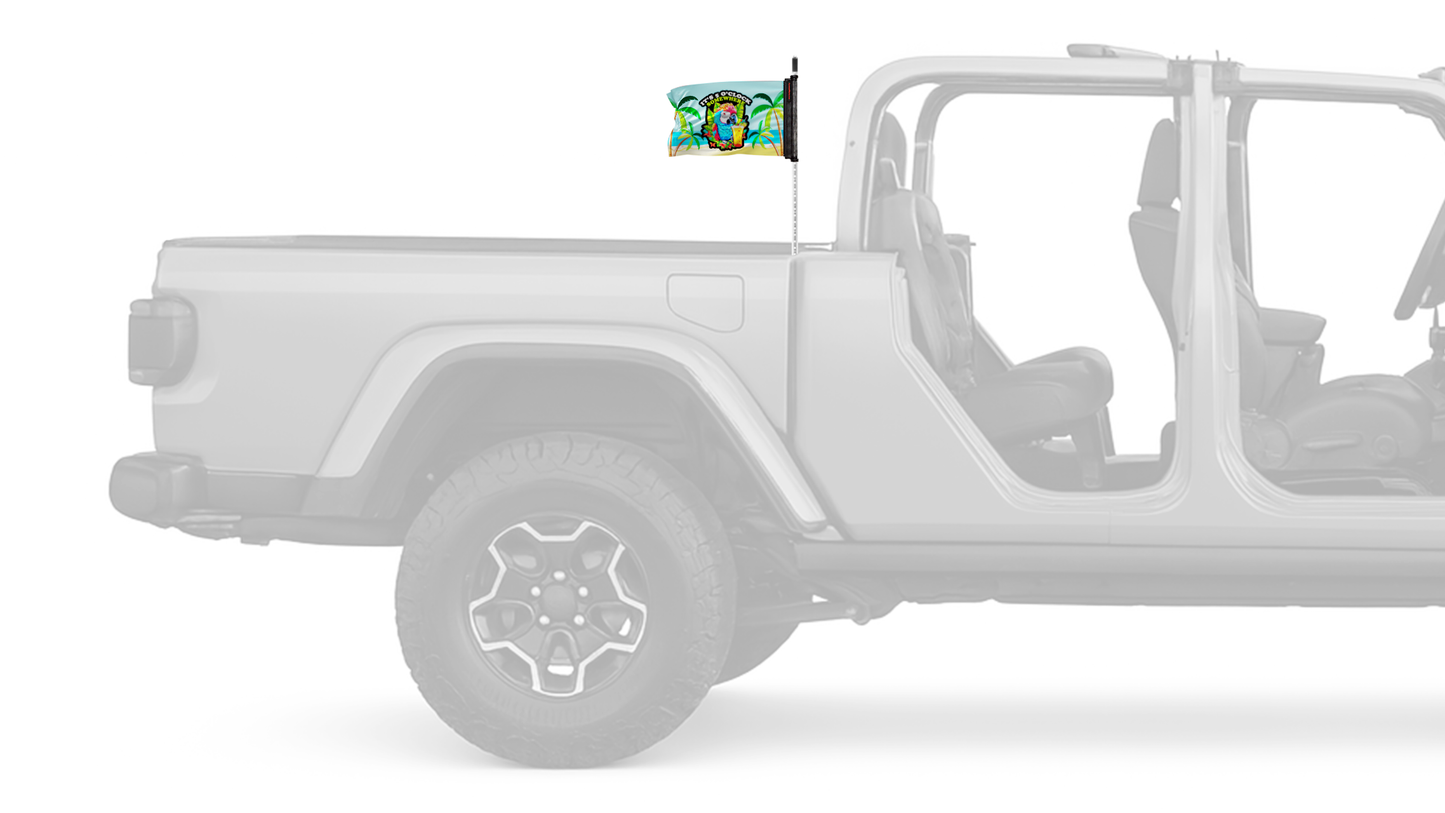 5 O'Clock 12"x18" Forever Wave Flag for Jeep Gladiator JT