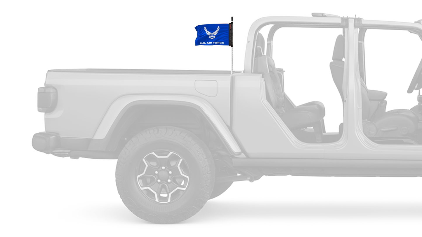 Air Force Blue12"x18" Forever Wave Flag for Jeep Gladiator JT