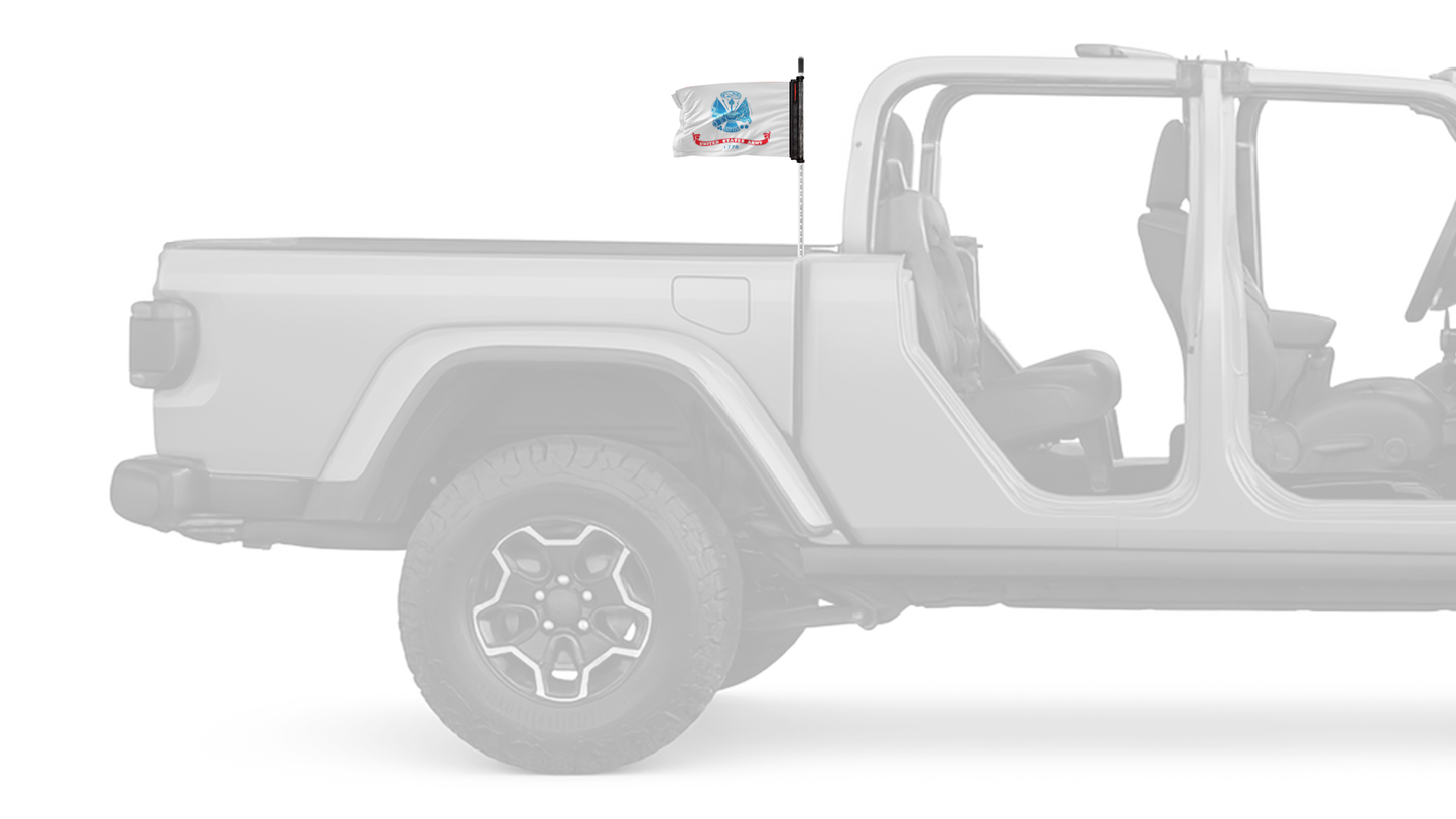 Army 12"x18" Forever Wave Flag for Jeep Gladiator JT