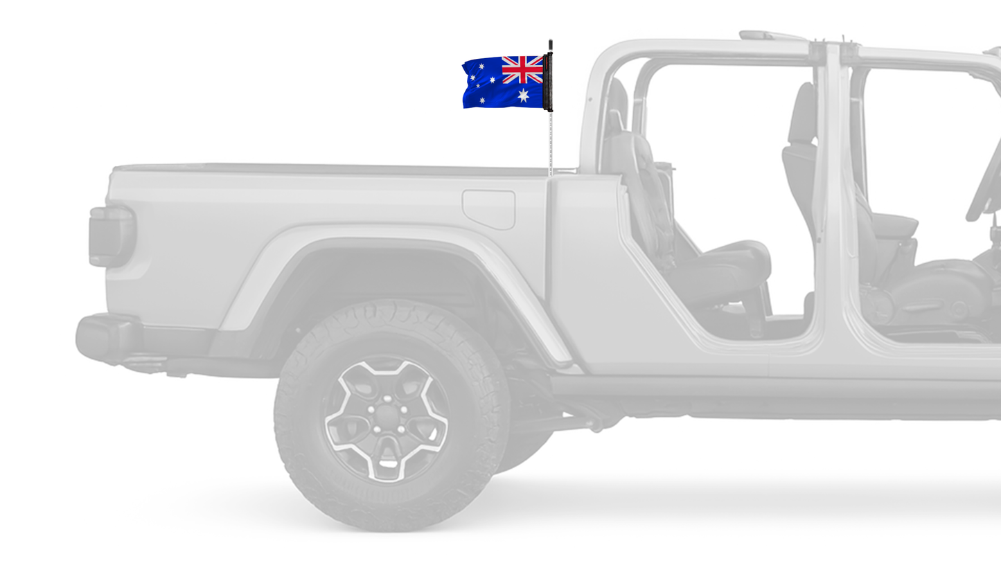 Australia 12"x18" Forever Wave Flag for Jeep Gladiator JT