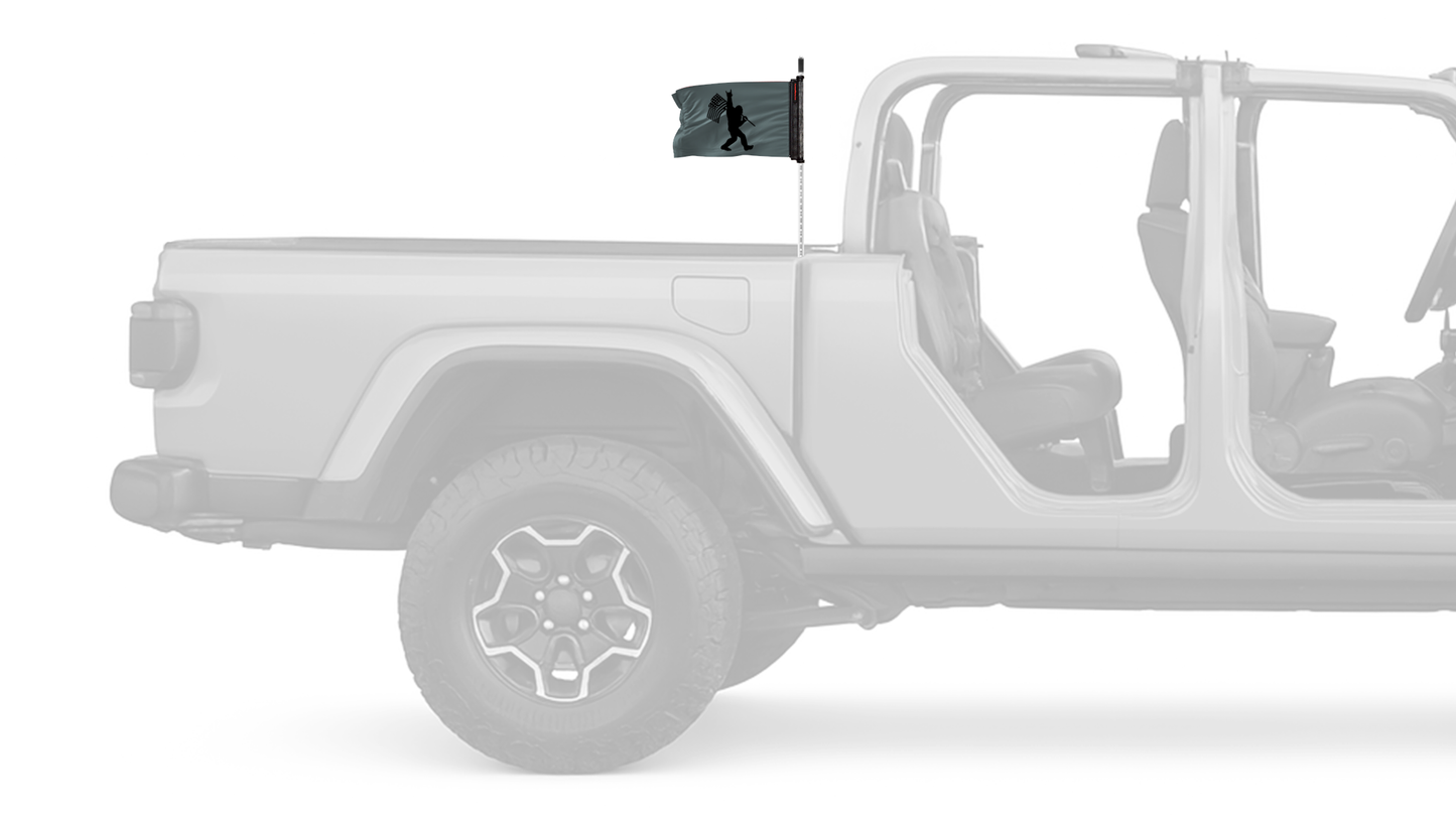 Bigfoot USA 12"x18" Forever Wave Flag for Jeep Gladiator JT