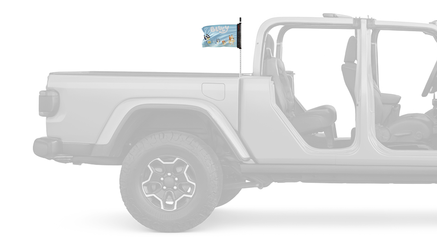 Bluey 12"x18" Forever Wave Flag for Jeep Gladiator JT