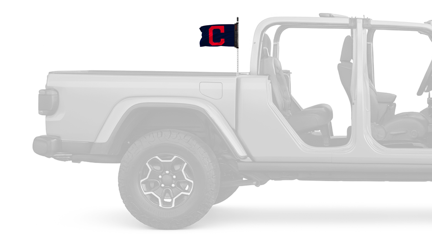 Cleveland Indians 11"x17" Forever Wave Flag for Jeep Gladiator JT