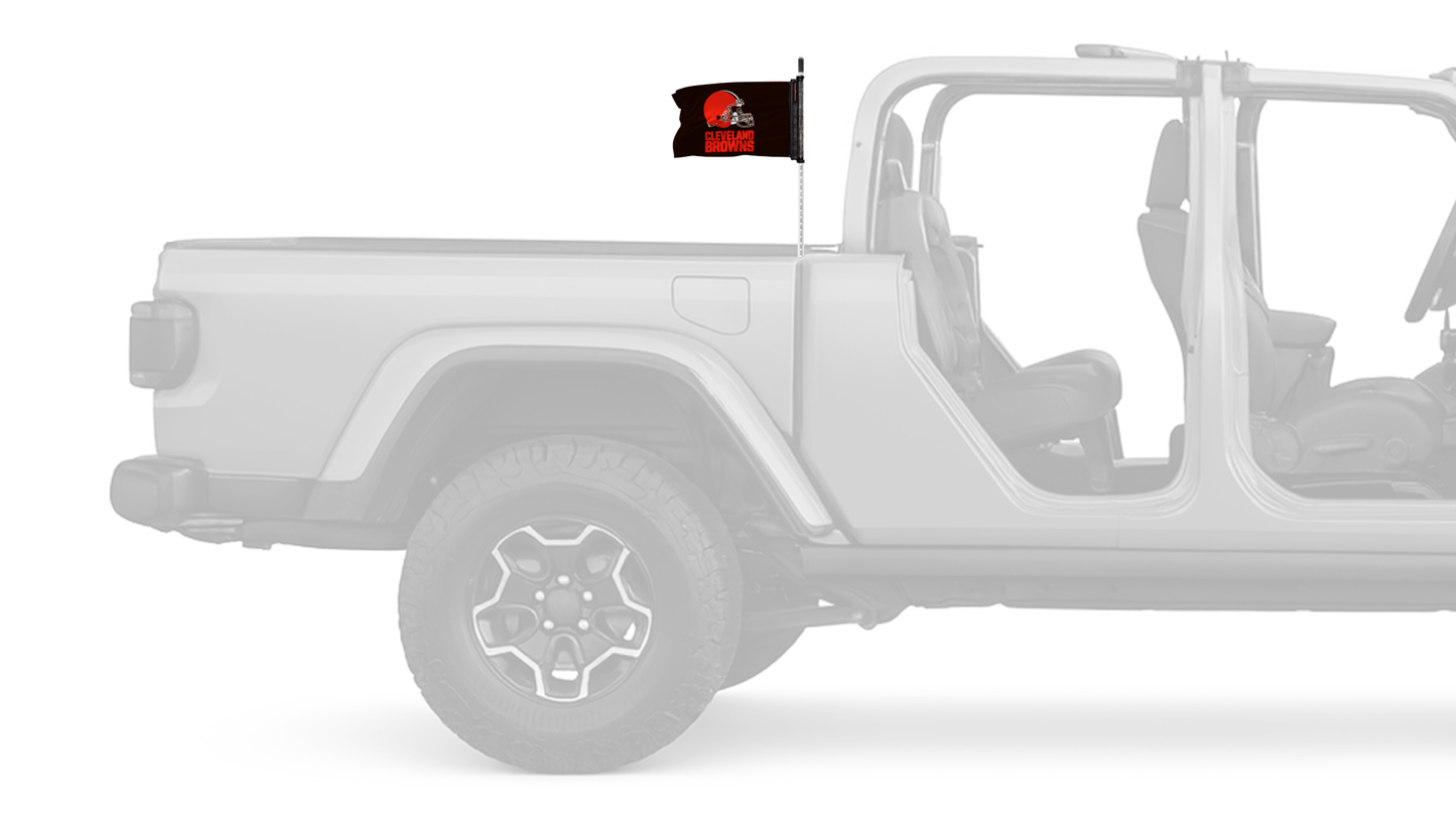 Cleveland Browns 11"x17" Forever Wave Flag for Jeep Gladiator JT