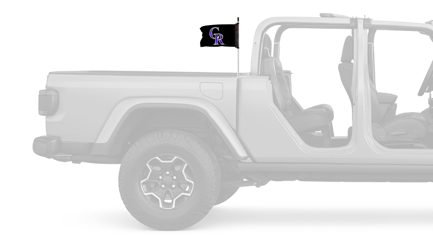 Colorado Rockies 11"x17" Forever Wave Flag for Jeep Gladiator JT