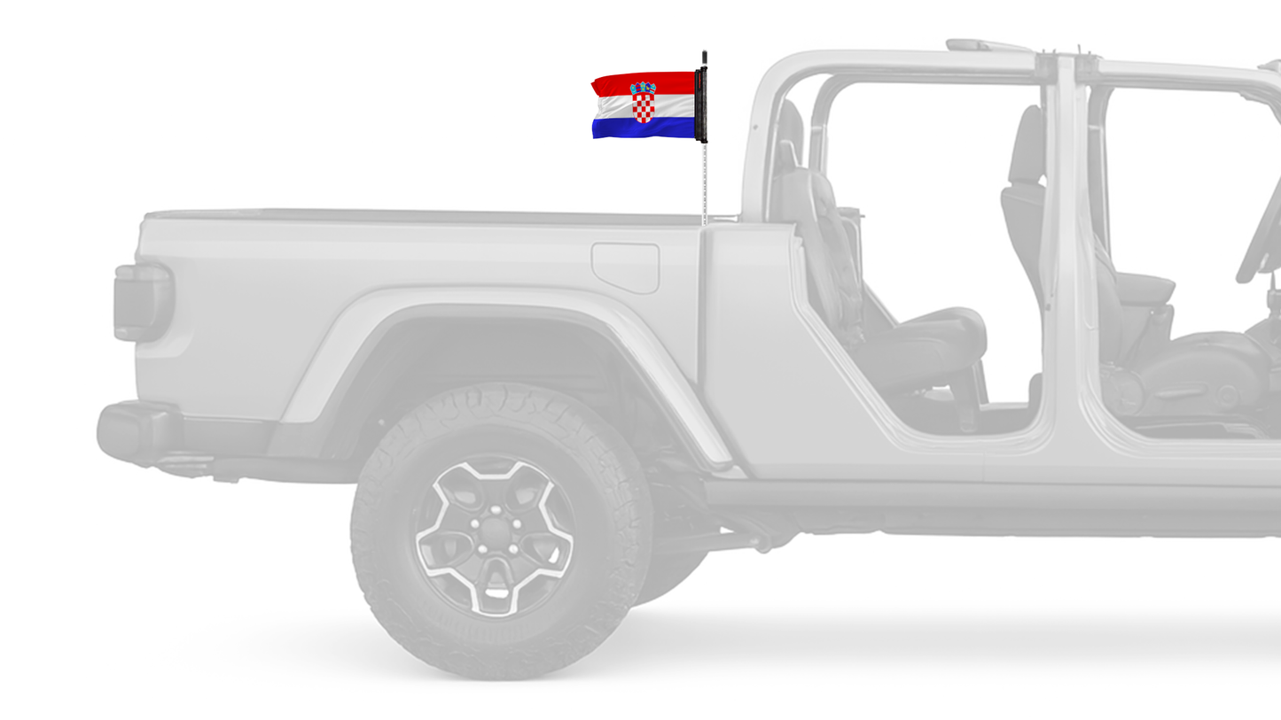 Croatia 12"x18" Forever Wave Flag for Jeep Gladiator JT