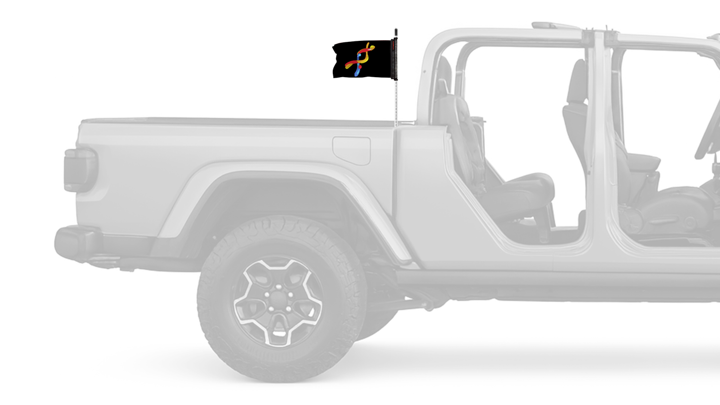 DYRK1A 12"x18" Forever Wave Flag for Jeep Gladiator JT
