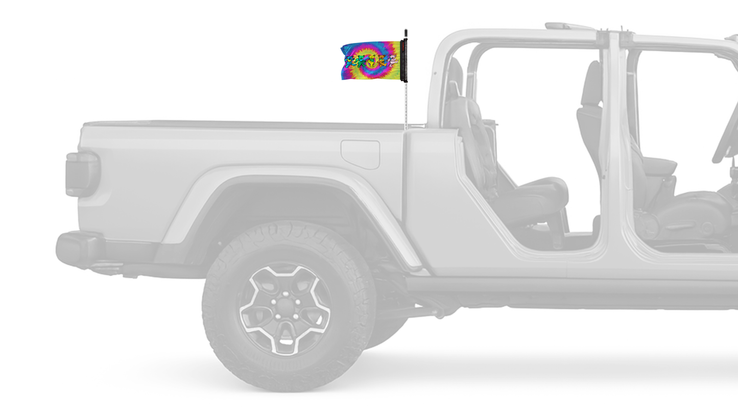 Grateful Dead Dancing Bears 12"x18" Forever Wave Flag for Jeep Gladiator JT