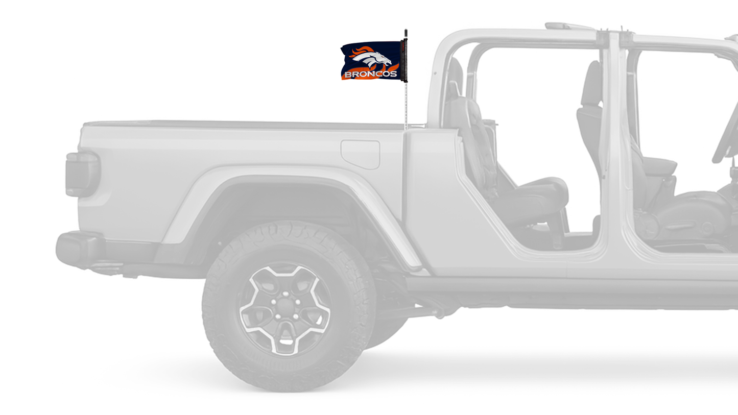 Denver Broncos 11"x17" Forever Wave Flag for Jeep Gladiator JT