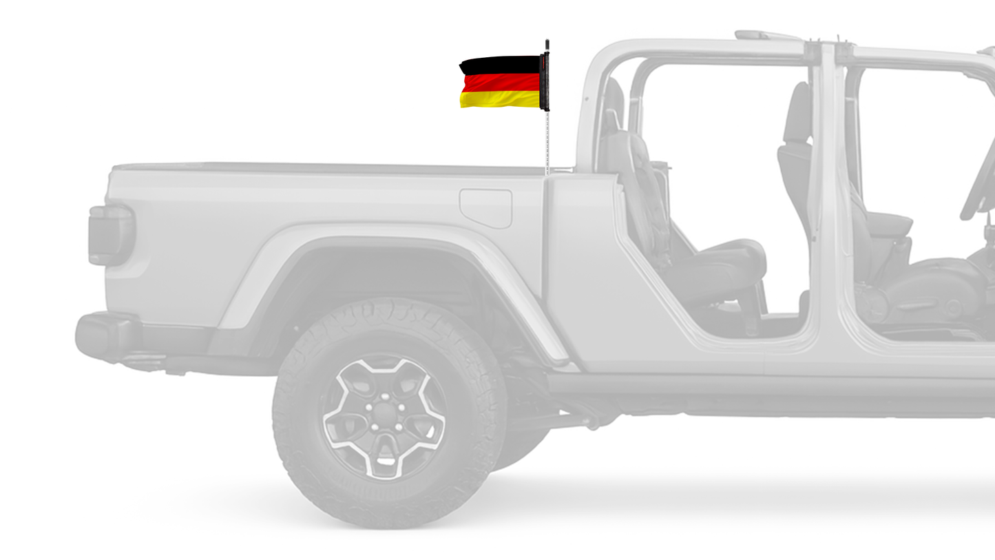 Germany 12"x18" Forever Wave Flag for Jeep Gladiator JT
