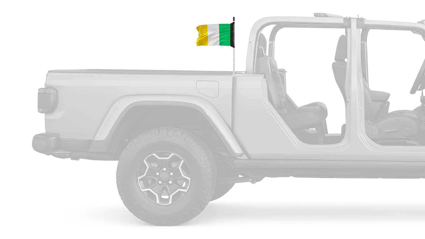 Ireland 12"x18" Forever Wave Flag for Jeep Gladiator JT