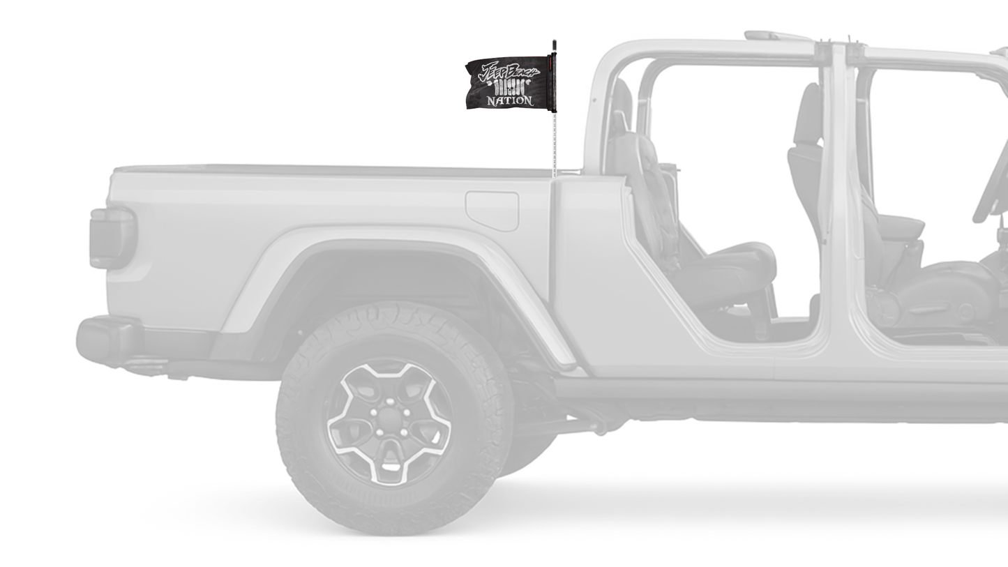 Jeep Beach Nation 12"x18" Forever Wave Flag for Jeep Gladiator JT