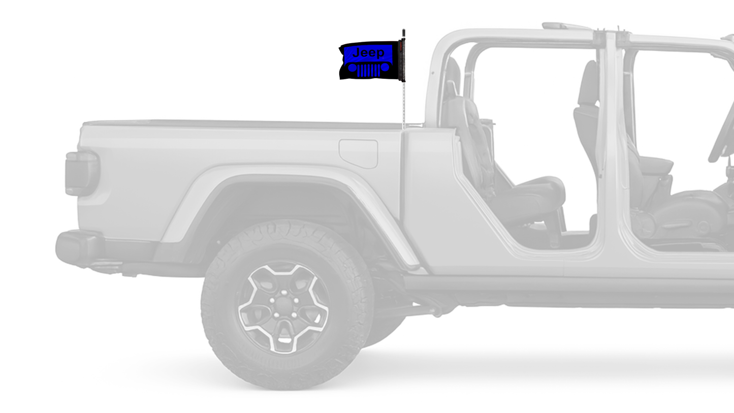 Jeep Grill 12"x18" Forever Wave Flag for Jeep Gladiator JT