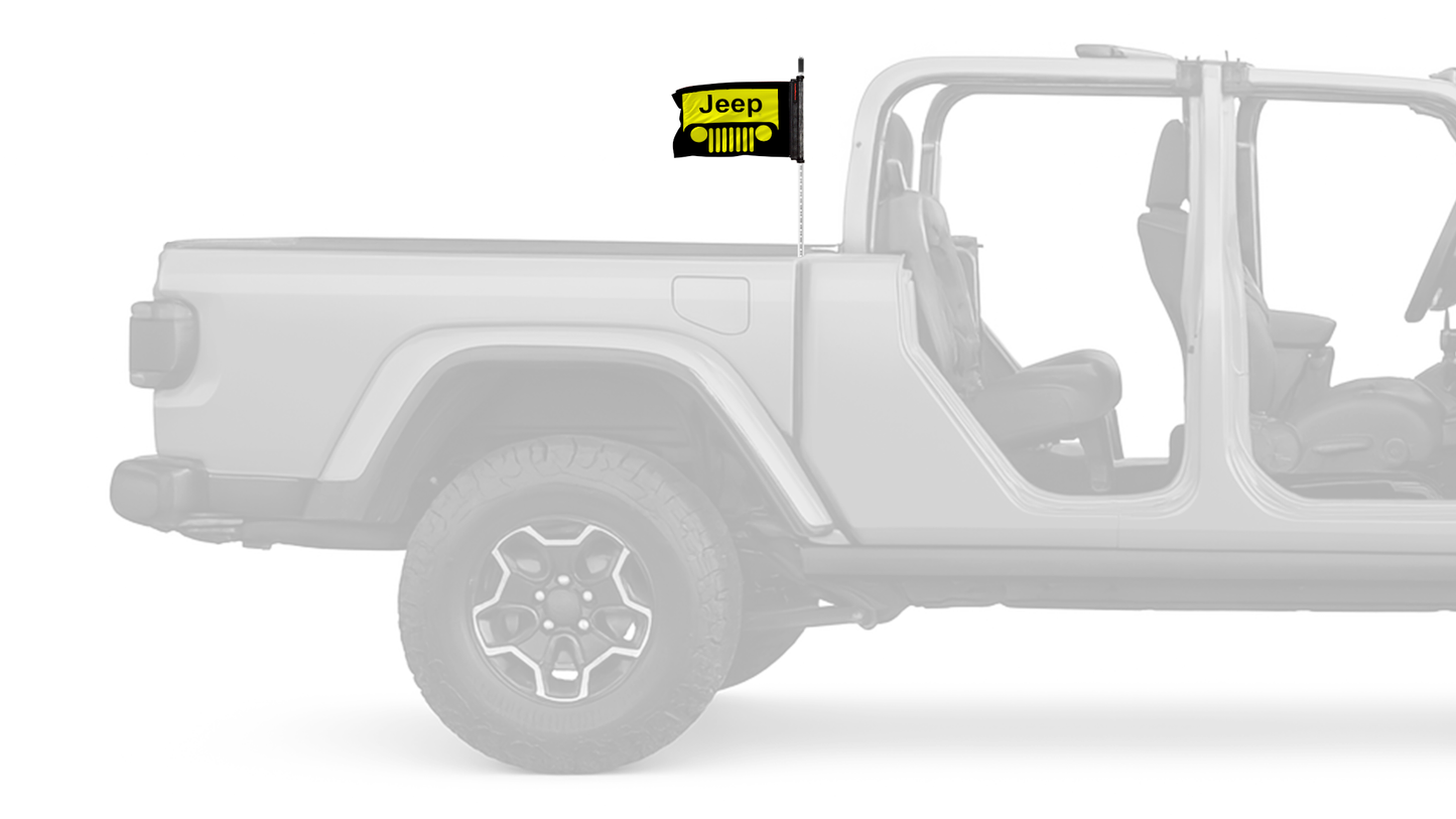 Jeep Grill 12"x18" Forever Wave Flag for Jeep Gladiator JT
