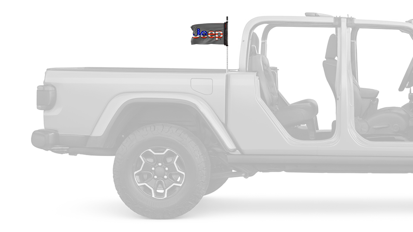 Jeep USA 12"x18" Forever Wave Flag for Jeep Gladiator JT