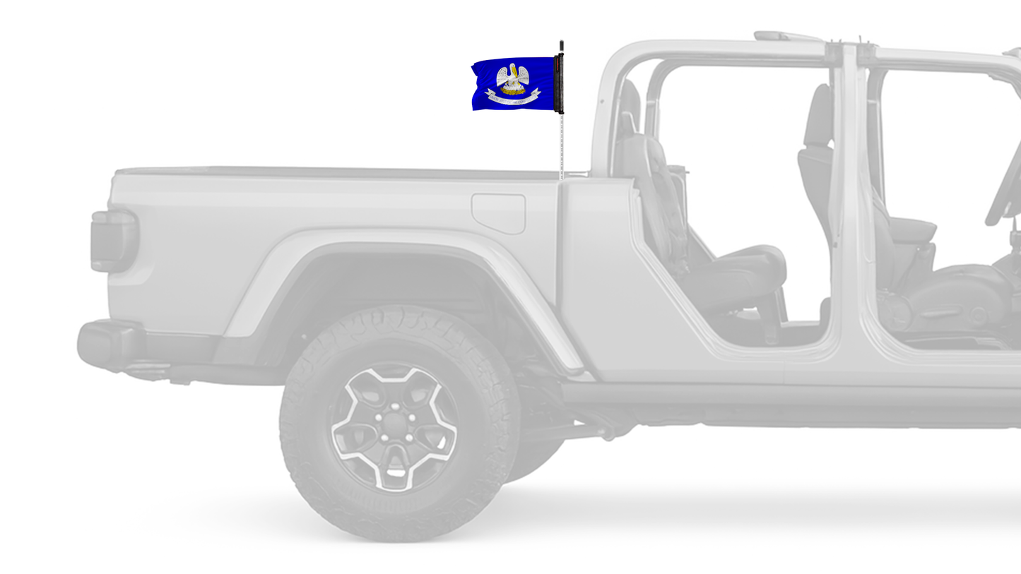 State Flag Louisiana 12"x18" Forever Wave Flag for Jeep Gladiator JT