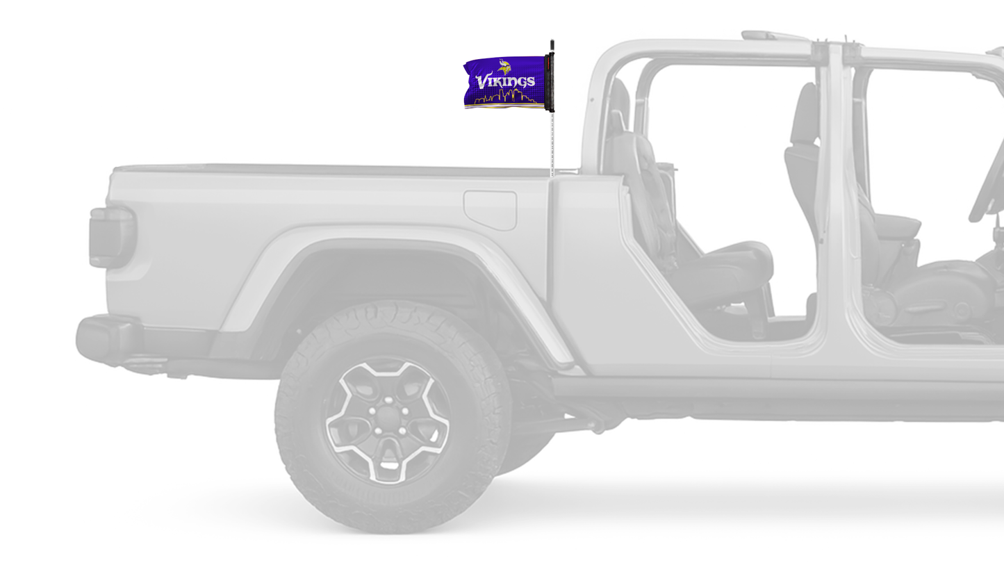 Minnesota Vikings 11"x17" Forever Wave Flag for Jeep Gladiator JT