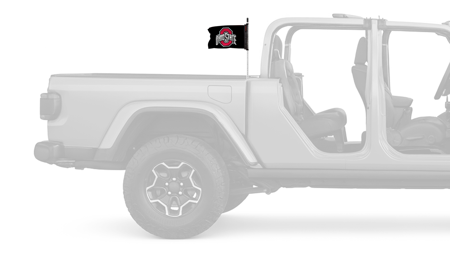 Ohio State Black11"x17" Forever Wave Flag for Jeep Gladiator JT