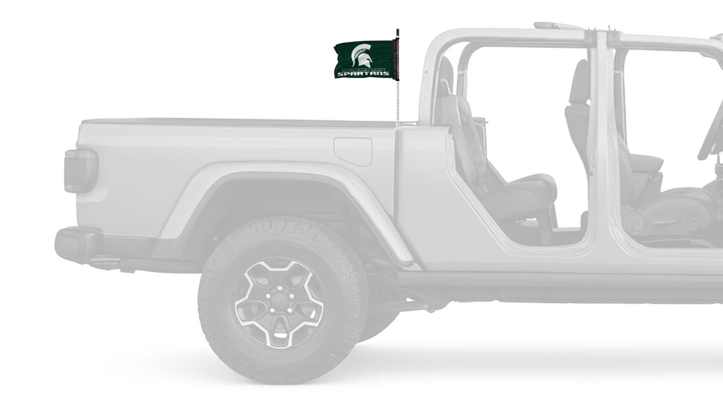 Michigan State 11"x17" Forever Wave Flag for Jeep Gladiator JT