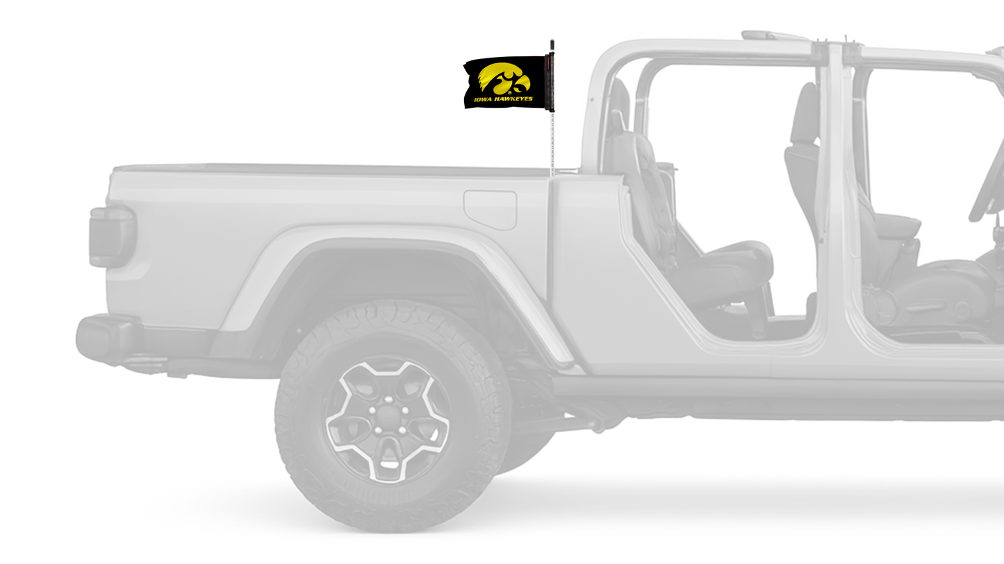 Iowa 11"x17" Forever Wave Flag for Jeep Gladiator JT
