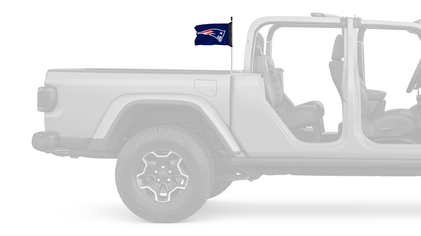 New England Patriots 11"x17" Forever Wave Flag for Jeep Gladiator JT