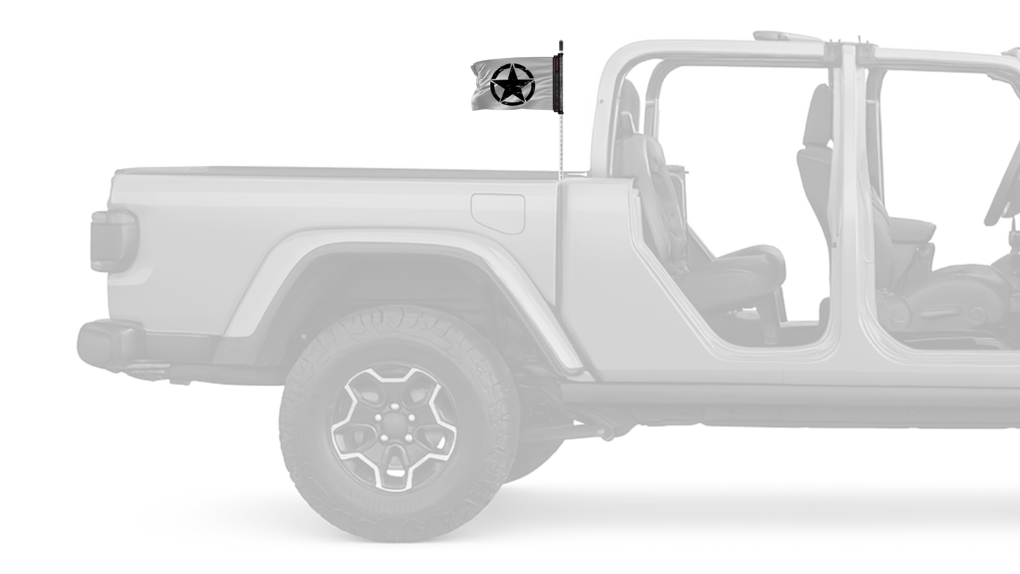Oscar Mike 12"x18" Forever Wave Flag for Jeep Gladiator JT