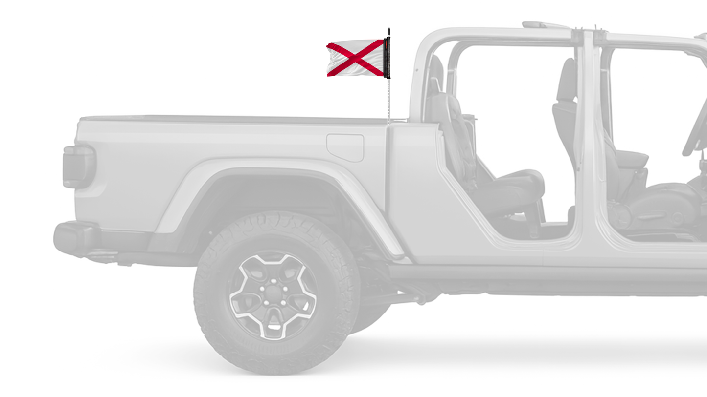 State Flag Alabama 12"x18" Forever Wave Flag for Jeep Gladiator JT