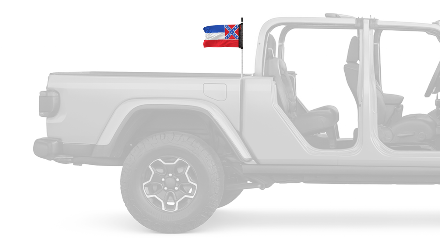 State Flag Mississippi 12"x18" Forever Wave Flag for Jeep Gladiator JT