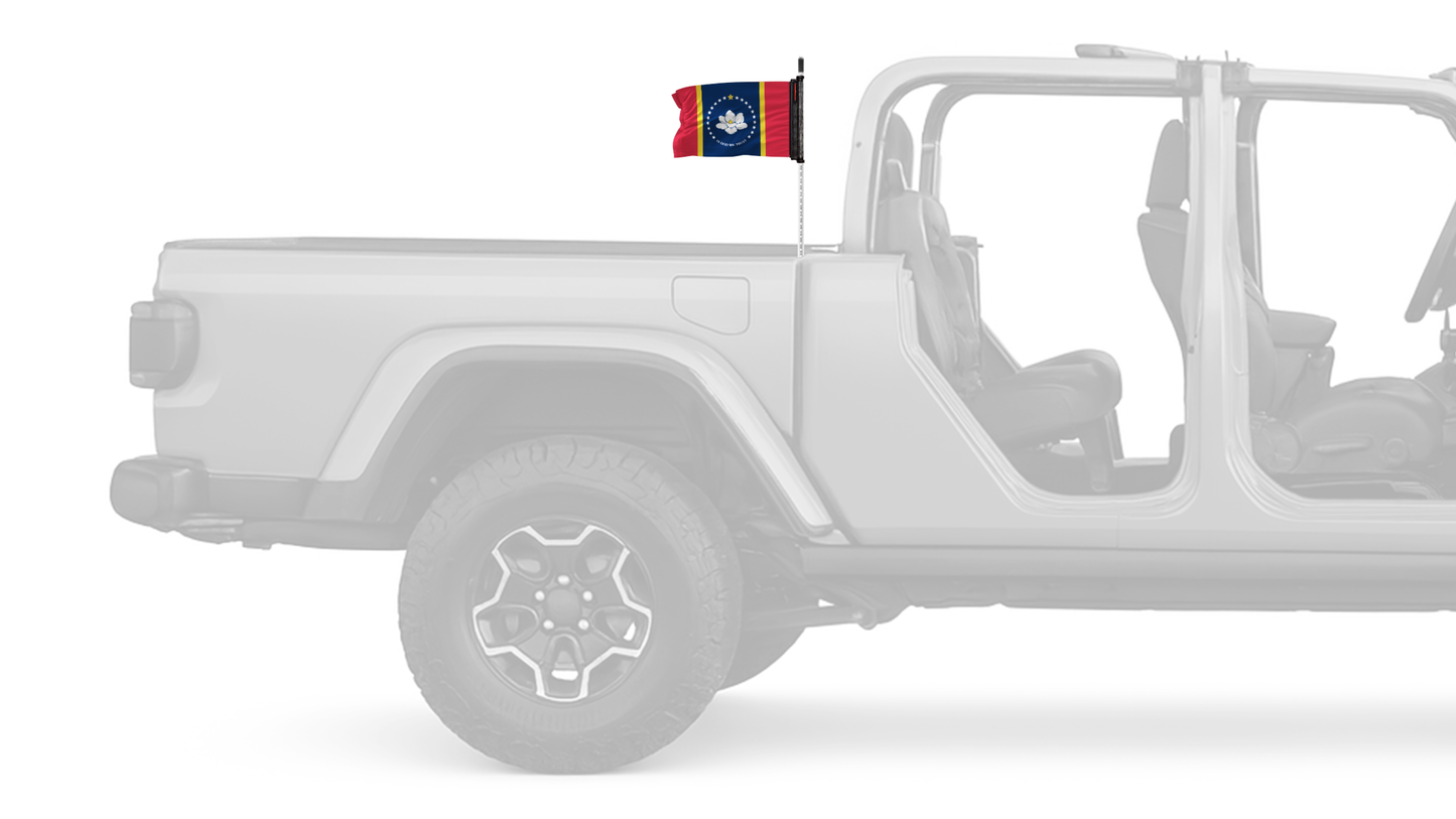 State Flag Mississippi Old Style 12"x18" Forever Wave Flag for Jeep Gladiator JT