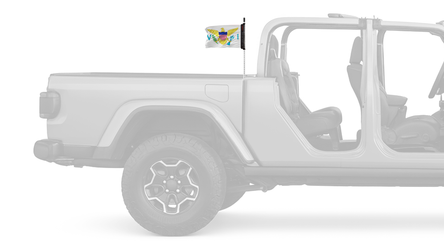 US Virgin Islands 12"x18" Forever Wave Flag for Jeep Gladiator JT