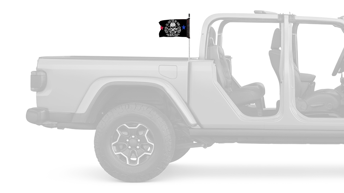 2A We The People 12"x18" Forever Wave Flag for Jeep Gladiator JT