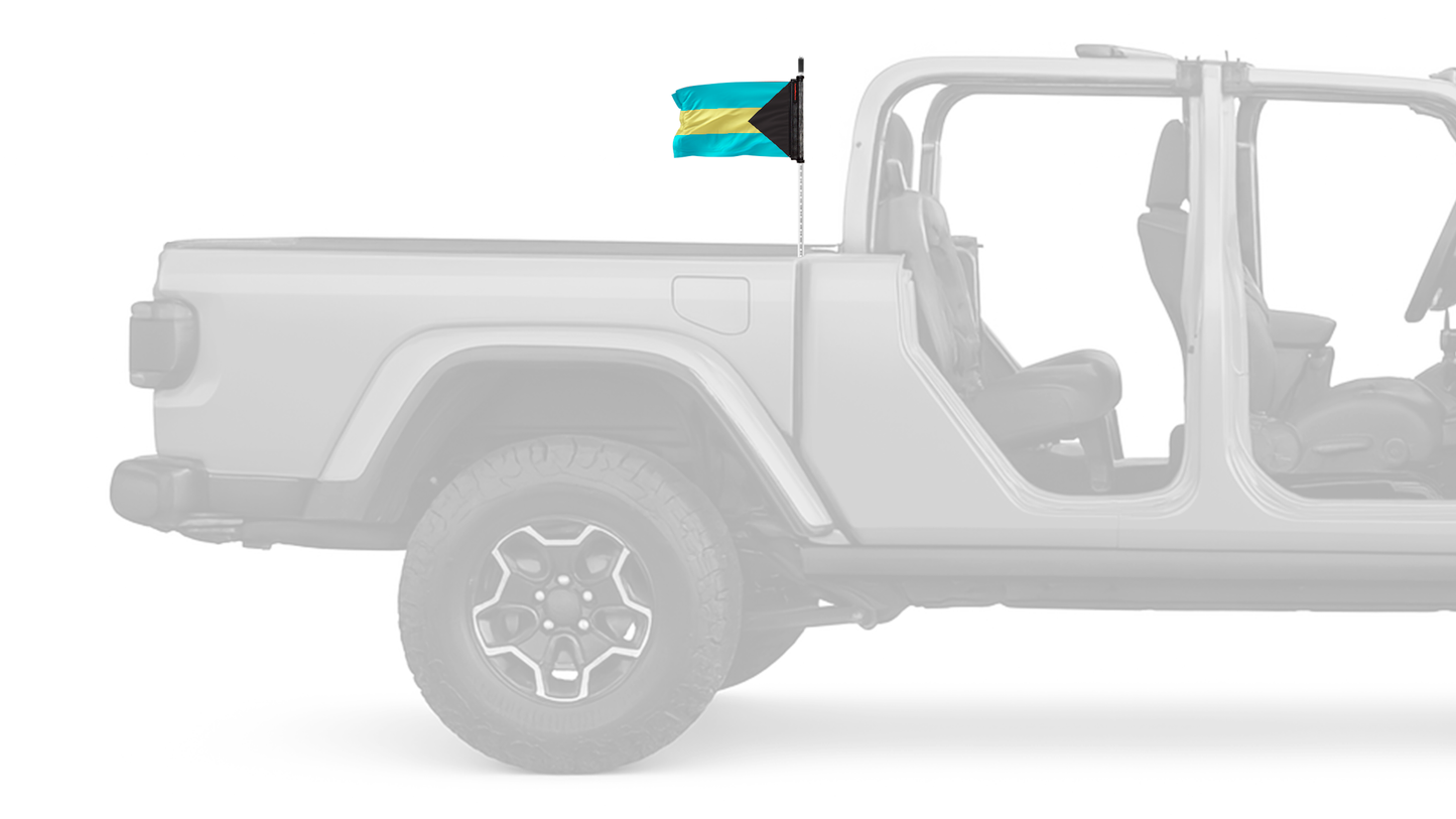 Bahamas 12"x18" Forever Wave Flag for Jeep Gladiator JT