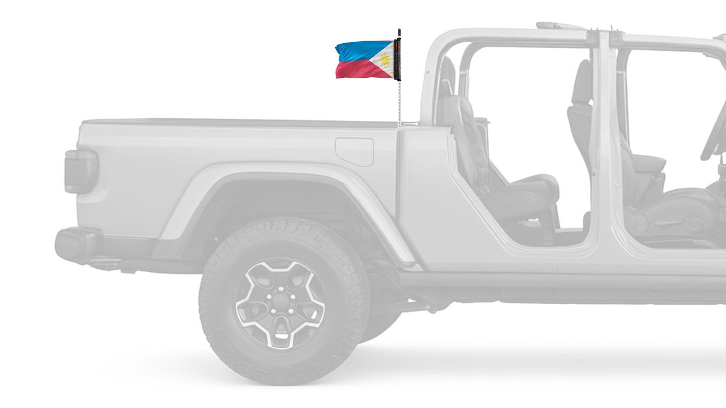 Philippines 12"x18" Forever Wave Flag for Jeep Gladiator JT