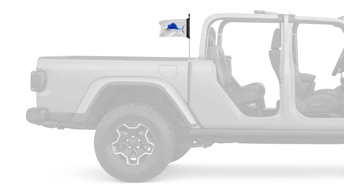 Sailfish 12"x18" Forever Wave Flag for Jeep Gladiator JT