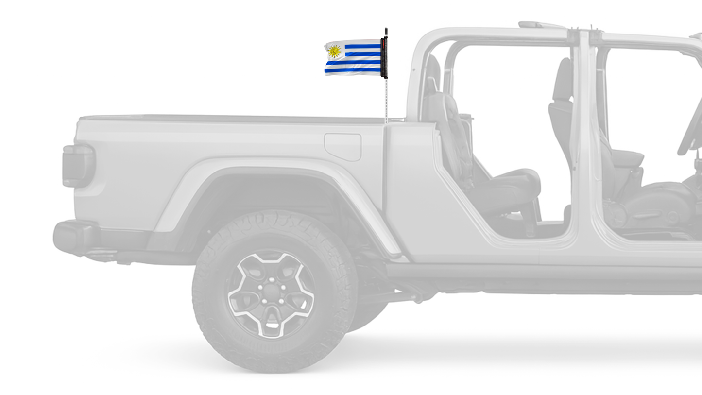 Uruguay 12"x18" Forever Wave Flag for Jeep Gladiator JT