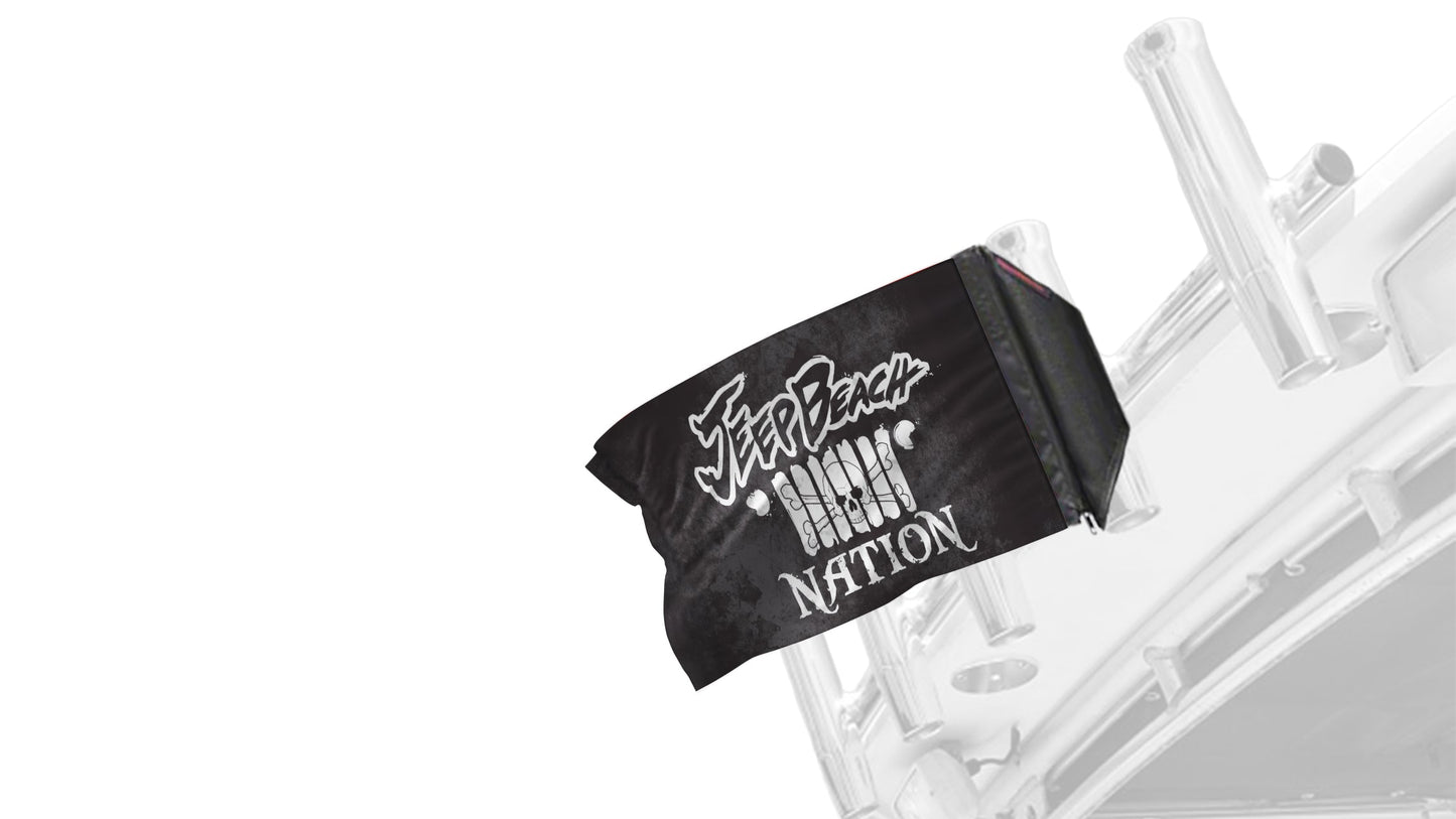 Jeep Beach Nation 12"x18" Forever Wave Flag for Boats