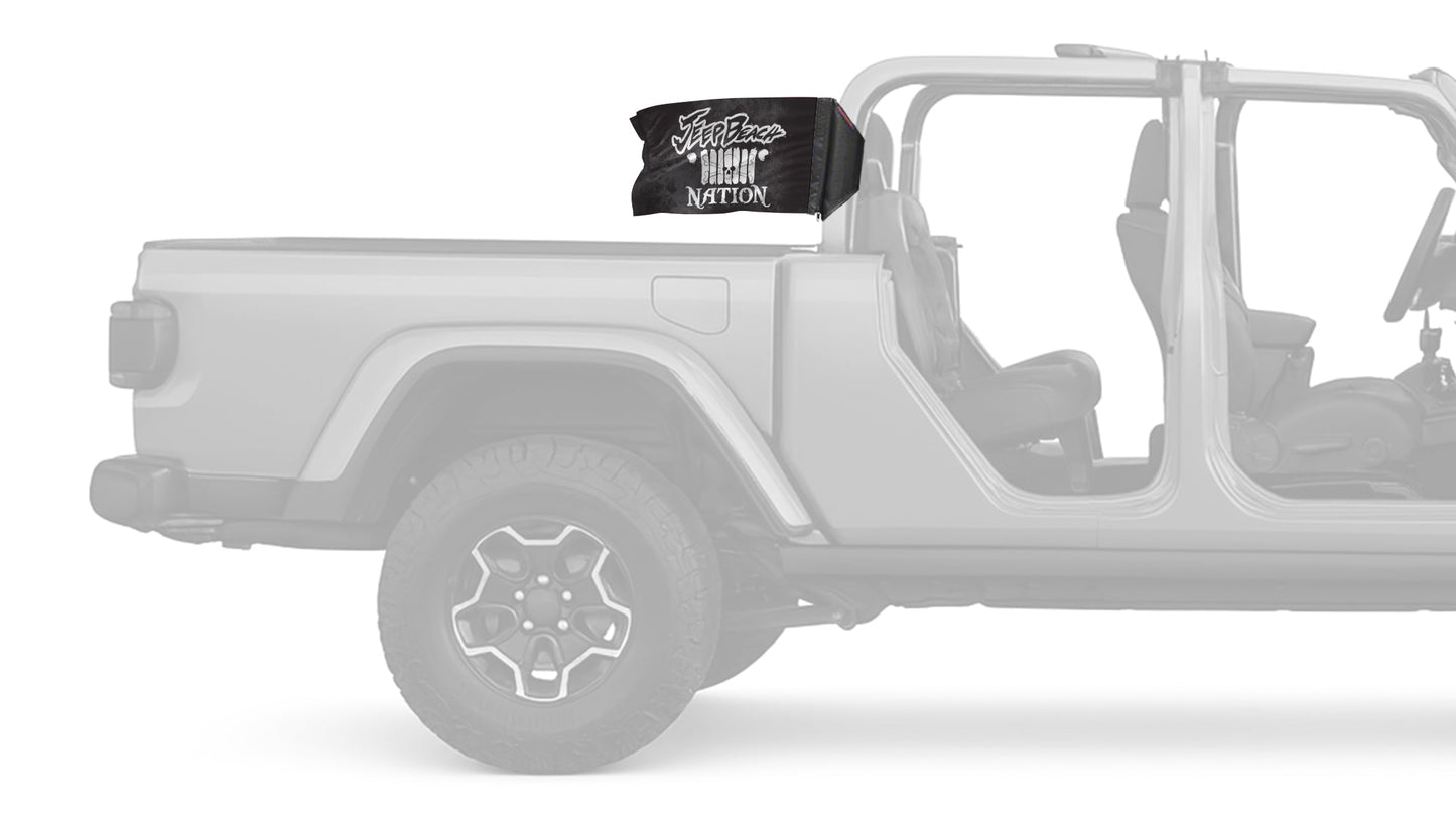 Jeep Beach Nation 12"x18" Forever Wave Flag for Jeep Gladiator JT