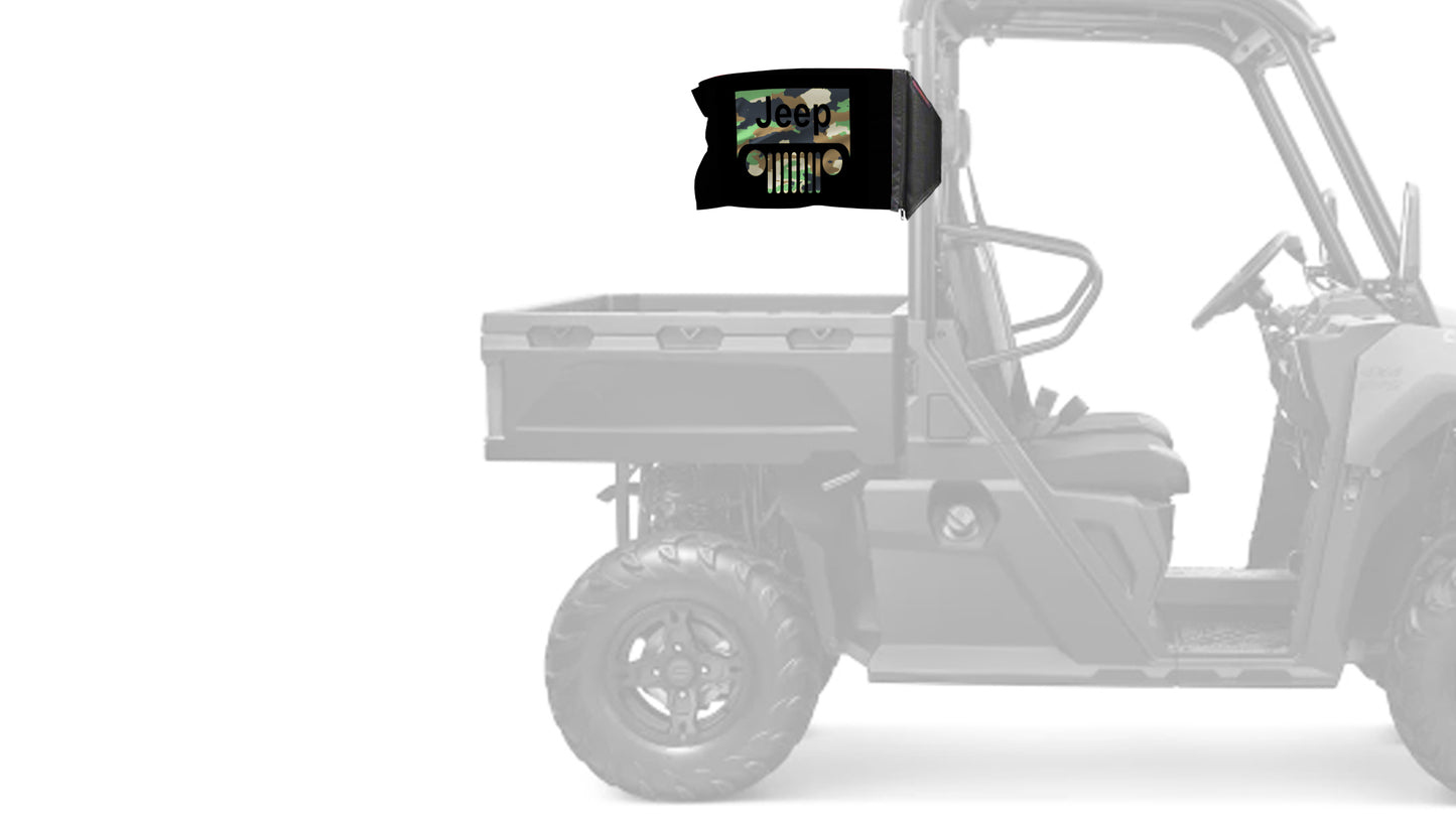 Jeep Grill 12"x18" Forever Wave Flag for UTVs