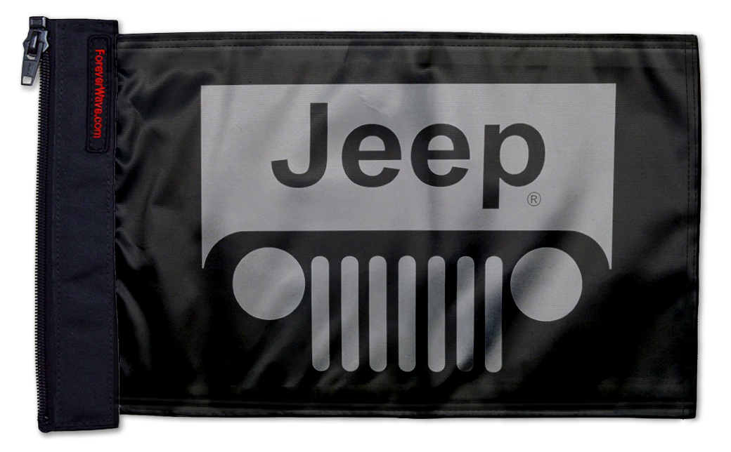Jeep Grill 12"x18" Forever Wave Flag for UTVs