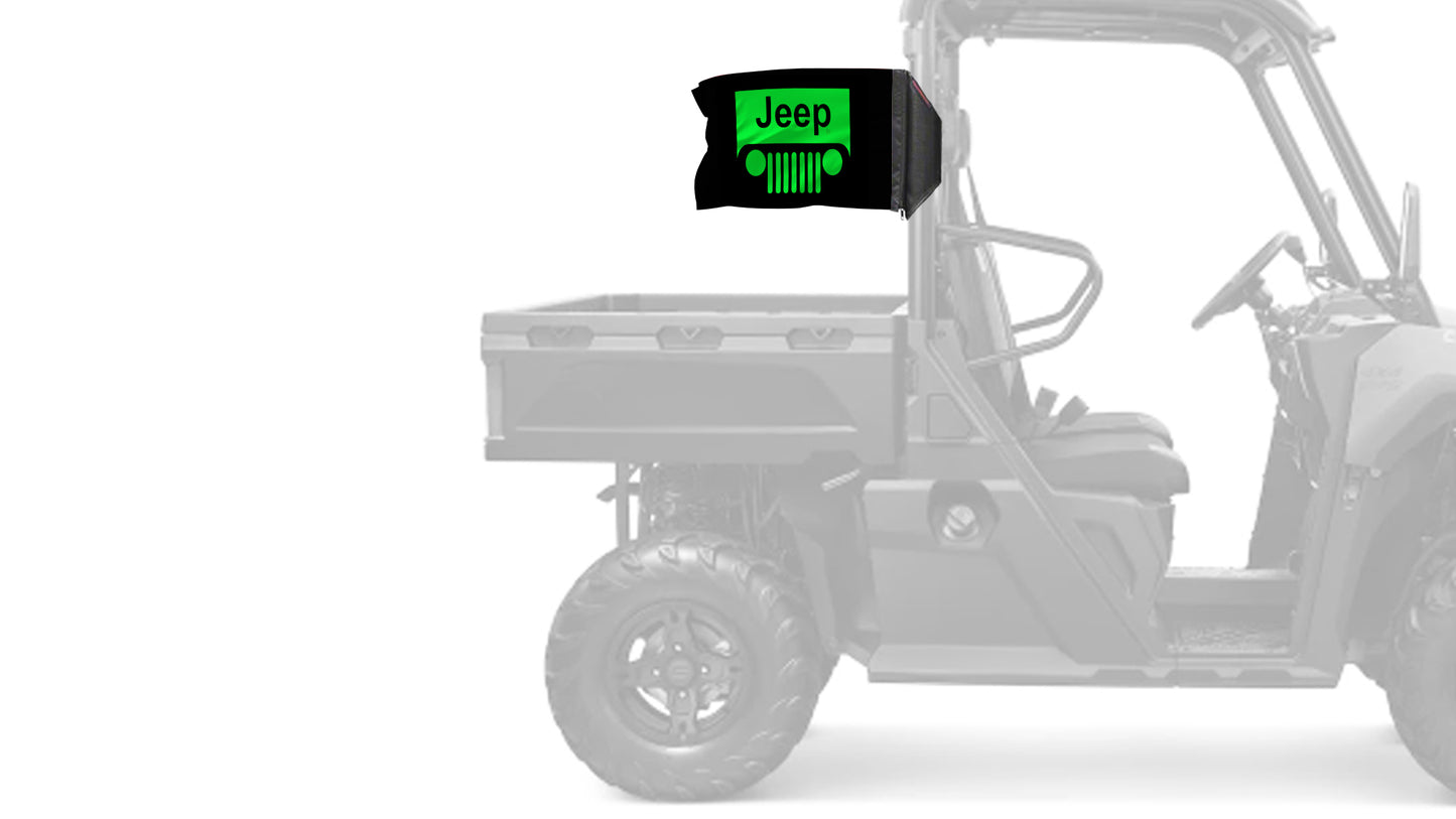 Jeep Grill 12"x18" Forever Wave Flag for UTVs